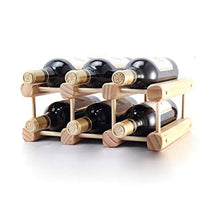 WEI-LUONG Vino di Legno Solido Rack di Legno Creativo Wine Rack Possono Essere assemblati 32x26x18cm Semplice Wine Rack