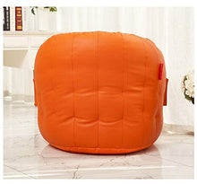 HongTeng Divani in Pelle Divano Pigro Tatami Fagiolo Borsa Camera Balcone pisolino Comodo Divano Piccolo Computer Lounge con poggiapiedi 80 × 80 cm (Color : Orange)