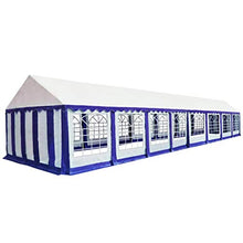 vidaXL Gazebo da Giardino Bersò Padiglione Tendone Tenda Pergola Pergolato Chiosco Arredo Esterno Giardino d'inverno in PVC Blu e Bianco