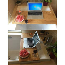Cremagliera del Vassoio della Vasca da Bagno, Scaffale Partizione della Vasca Bagno può Essere Inserito Scanalatura Carta Vetro Vino del Supporto Computer di iPad, Adatto A Bagno Domestico Dell'hotel