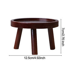 QIEZI Portapiante in Legno per Piante, portafiori in Vaso Portavasi da Giardino Rotondo Espositore per Piante da Interno, Esterno, Espositore per Piante Mid Century Arredamento Rustico