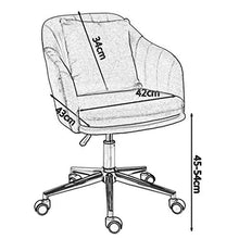 zvcv Sedia per Computer da casa Sedia da scrivania Piccola, Sedia da Ufficio ergonomica Regolabile in Altezza, Girevole a 360 Gradi, Marrone