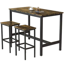 DAKEUR Set Tavolo e sgabelli da Bar unità da Bar per la casa 3 Pezzi Set Tavolo da Pranzo e sedie salvaspazio Set da Pranzo 2 posti Sgabelli da Bar industriali e Set da Tavolo per Set da Sala da pr