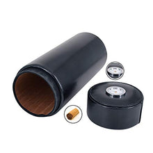 YYYUR Portable Cigar Box, Cedar PU igrometro Cigar Idratante Tube, 5 sigari, Viaggio di Lavoro Viaggi Piccolo Sigaro Tubo,Nero