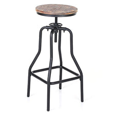 IKAYAA Industriale Sgabello Altezza Regolabile Sgabello Stile Vintage Industriale Sgabello da Cucina