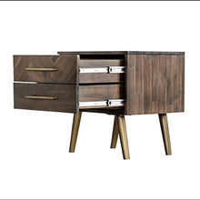 WALNUTA Comodino - Stand Side Chair Tavolo Vintage Night with Magazzinaggio Angoli Bedside Accanto Gabinetto for Office Soggiorno Camera da Letto USA