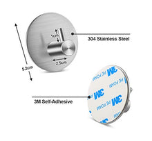 Ganci Adesivi Portasciugamani Gancio Adesivo Impermeabile in Acciaio Inox Ganci a Parete Appendini per Appendere Accappatoio Asciugamano Cappotti per Bagno Cucina, Base tonda, Adesivo 3M, 6 pezzi