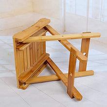 Sgabello in Legno Pieghevole Ultraleggero, Sedia da Pesca All'aperto in bambù Portatile Piccola Panca per Sedia da Doccia Sgabello Poggiapiedi