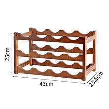 BENOHAOH Portabicchiere da Tavolo in Legno massello Portabicchieri, Lightweight Luxury Semplice Tempo Libero Multi-Spack per Il Piacere di Svago (Color : Three Layers of Nine Bottles)