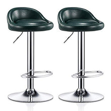bdb Sgabelli da Bar Moderni Industriali in Metallo Set di 2, Sgabelli Girevoli da Cucina for Interni Alti da Esterno, Sedie da Bar con Poggiapiedi mobilia (Colore : Green-1)