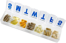 Organizzatore settimanale per pillole – Agenda per 7 giorni per pillole extra large e organizer giornaliero per pillole e promemoria medicinali, con scomparti dal lunedì alla domenica