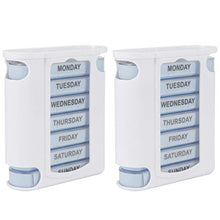VIFERR Scatola Porta medicinali 2 Set Contenitore settimanale Portatile da 28 Griglie per compresse per Viaggi a casa