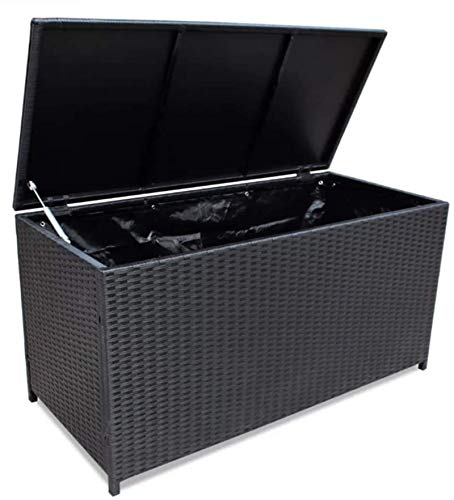 ZRB Baule da Giardino, Panca di stoccaggio del Giardino Versatile Premium Rattan Bench, Moderno Design del Patio Esterno del Patio Contenitore del Petto con Coperchio, Scatola del Ponte,Multibox