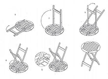 QLS Set di mobili da balcone, giardino, 2 sedie, in legno di acacia pieghevole, 60 x 60 x 72 cm