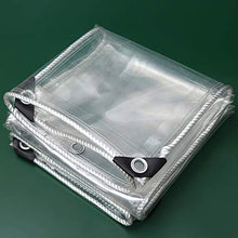Telo Telone Trasparente Impermeabile Esterno con Occhielli,Tenda da Sole for Patio Esterno,Antipioggia e Antipolvere Copertura per Mobili da Giardino Piscina Auto Camion,400g/? (3x3.5m/9.8x11.5ft)