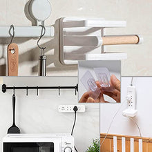 Ganci Adesivi Trasparenti, 20 paia Ganci Autoadesivi Trasparenti Plastica Ganci da Parete Doppia Faccia Ganci autoadesivi Chiodo Libero Pesanti Trasparente per Cucina Bagno Porta (20)