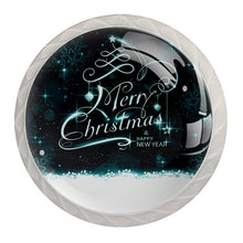 Maniglie per cassetti Manopole per cassetti Manopole rotonde Confezione da 4 per armadietto, cassetti, cassettiere, cassettiere ecc. Natale