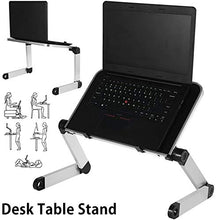 Tavolo da picnic all'aperto Letto Vassoio Laptop Stand Tavolo da tavolo Lap Tavolo ergonomico per divano letto Picnic Breakfast Book Stand Pieghevole Altezza regolabile Altezza 360 gradi Angolo (Color