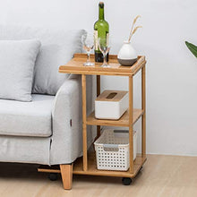 Comodini Nordic Mini Comodino Moderno Tavolino di Soggiorno Fine Tabelle da Letto di bambù con carrucola Comodino Creativo Comodini Letto (Color : B)