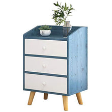 Comodino Comodino Shelf Assembly gabinetto Comodino Piccolo Comodino contemporanea (Color : Blue, Size : 37x30x60cm)