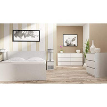 BIM Furniture Cassettiera Marbella 70 cm M4 con 4 cassetti, credenza, mobile multiuso (bianco)
