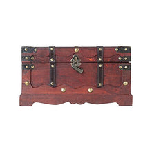 HMF 6400-140 Scrigno del Tesoro in Legno con Lucchetto | 40 x 19 x 22 cm | Grande | Francia