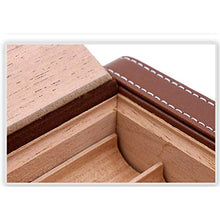 XZJJZ Leather Cigar Box - Portable Cedro Legno e Pelle Cigar Storage Box Seal Design con Una buona Tenuta (Color : Brown)