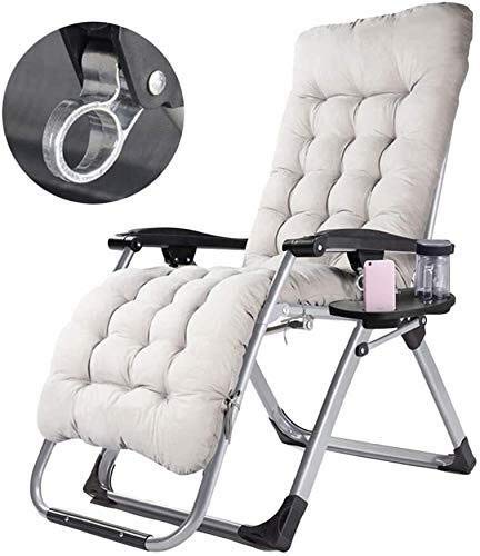 FAGavin. Sedie del Patio Oversize Reclinabili con Cuscini for Heavy Persone, Sdraio da gravità Zero Sedia for Esterno di Campeggio di Viaggio Sedie Portatili, Supporto 200Kg