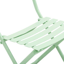 Set Tavolo e 2 Sedie Pieghevoli da Giardino in Metallo Verde