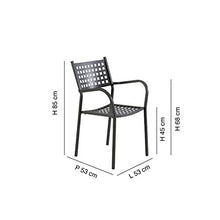 Sedia Poltrona per Uso Esterno Modello Alice CH1550 Colore Ferro Antico *** Offerta per 2 Pezzi *** ZINCATA E Verniciata A POLVERI per RESISTERE alle INTEMPERIE - Prodotta in Italia da VERMOBIL