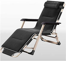 LMDH Sdraio Imbottito gravità Zero Lounge Chair Patio Pieghevole, Pausa Pranzo Esterna Portatile Singolo Siesta Bed Teslin 3D Cotone