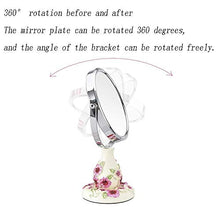 DC Wesley Specchio Trucco Vintage, Specchio 360 °;Supporto Girevole, Ingrandimento 1X E 3X, Specchio Cosmetico Rotante Doppio Laterale Doppio Rotante