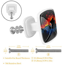 Chitarra acqua e fuoco 4 PCS Pomelli per Porta, Pomolo per Mobile, Pomelli per Mobili con Viti, Maniglia per Armadietto, Pomelli per Porta, Pomelli per Cassetti per Porta, Armadio, Cassetto e Credenza
