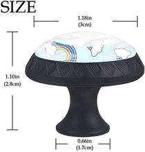 Stella gialla della nuvola bianca dell'arcobaleno variopinto Pomelli per Porta Set di 4 Pomelli per Mobili Manopole per Cassetti Cucina Armadio Vetro