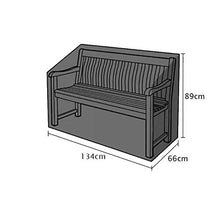 Silvotek 2 posti Copri panchina - Impermeabile Coperture per panche con Materiale Durevole 210D Oxford + Rivestimento Extra in PVC, Copertura Protettiva per Giardino Panca - 134x66x89cm
