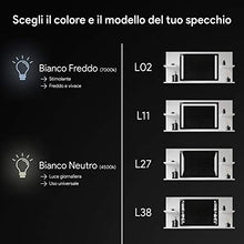 Artforma specchio da bagno con 3 ripiani | 102x53 cm | Personalizza Controluce LED Specchio | su Misura | Bianco | con Illuminazione a LED