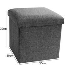 Wddwarmhome Sgabello Pieghevole per riporre la casa in Legno di Lino con Imbottitura in Cotone -30 * 30 * 30cm Il più Alto carico è di 100 kg (Colore : Light Green)