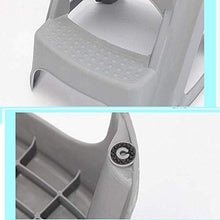 Tastak Sgabelli for Bambini, sgabelli for Passo in plastica, sgabelli in Gomma Antiscivolo Sgabelli a Pedale Sono sgabelli Solidi e stabili, Grigio in PP ecocompatibile