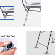 Sgabello da bagno Pieghevole doccia / vasca da bagno in acciaio inox Sgabelli Commode sedia doccia Sedile Sgabello con schienale Corridoio Sedia for anziani / disabili / donne incinte Anti-Slip Mats D