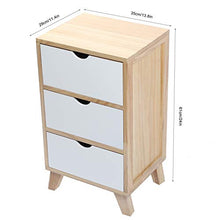 DFGH Comodino, Comodino Semplice con 3 Cassetti Tavolo Notturno Facile Indtallazione per Camera da Letto Indoor