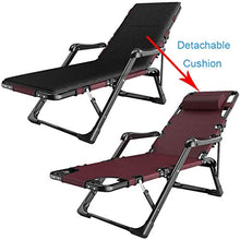 SHUAIIJUAN Sedia per il tempo libero domestico Folding Prato Lounge Chairs il tempo libero all'aperto Sdraio Reclining reclinabili Sedie for Beach Camping Garden con l'ammortizzatore Patio Piscina Com