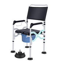 YHNMK Sedia da Toilette Comoda,Altezza Regolabile Sedia da Bagno per Adulti, Pieghevole Commode, Sedia da Doccia Portatile Sgabello da Bagno