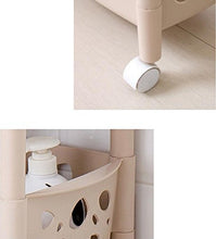 &ripiano di stoccaggio Mensola del bagno Salone Cucina Rack di stoccaggio Toilet Rack Shelf Lavabo Ripiano Scaffale di finitura (Color : Khaki, Size : Three layers)