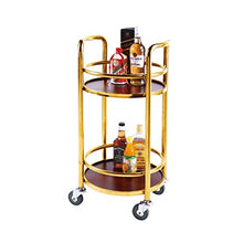 YIN YIN Carrello per Ripiani Rack Merci - Carrello portautensili Mobile Carrello Doppio Vino Carrello Acqua tè Carrello Snack Auto Hotel Ristorante Consegna Auto Carrello a rulli
