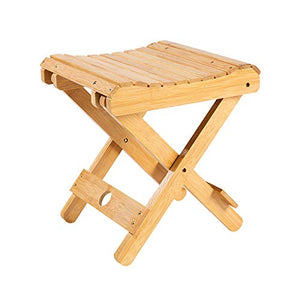 æ— Sgabello pieghevole in legno, Home Portatile Pieghevole Doccia Sedile In Legno Spa Bagno Sedia di Bambù Sgabello Per Bagno Rasatura Doccia Poggiapiedi