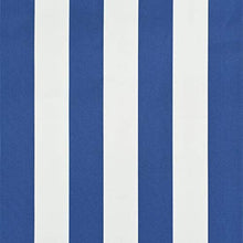 VidaXL Tenda da sole retrattile con LED, 100 × 150 cm, blu e bianco