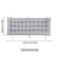 Cuscini Reclinabili, Cuscino per Sedia a Dondolo, Cuscino per Divano Tatami, Cuscino per Lettini Prendisole, Tappetino per Finestra, Vari Colori-155x48x8cm (Grigio)