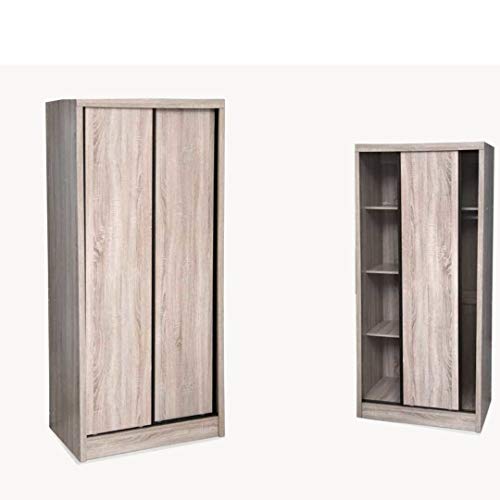 Argonauta Armadio con Ante scorrevoli Rovere con Doppio vano cm 84 x 56 x 187 h