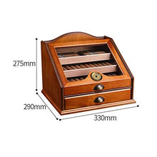 XZJJZ Legno di Cedro Cigar Humidor Idratante Box Cabinet Grande capacità Fit 100 Quattro Strati Cigar Humidor Scatola
