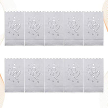 ARTFFEL Vola 50PCS Sacchetti della Candela Amore Forma Scava Fuori Carta Luminary Borse Candela Borsa Fiamma Sacchi di Carta Resistente for Candela (Double Heart) .Compleanno
